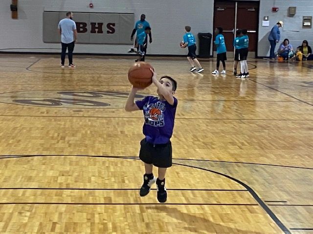 Youth basketball practice at BHS gym